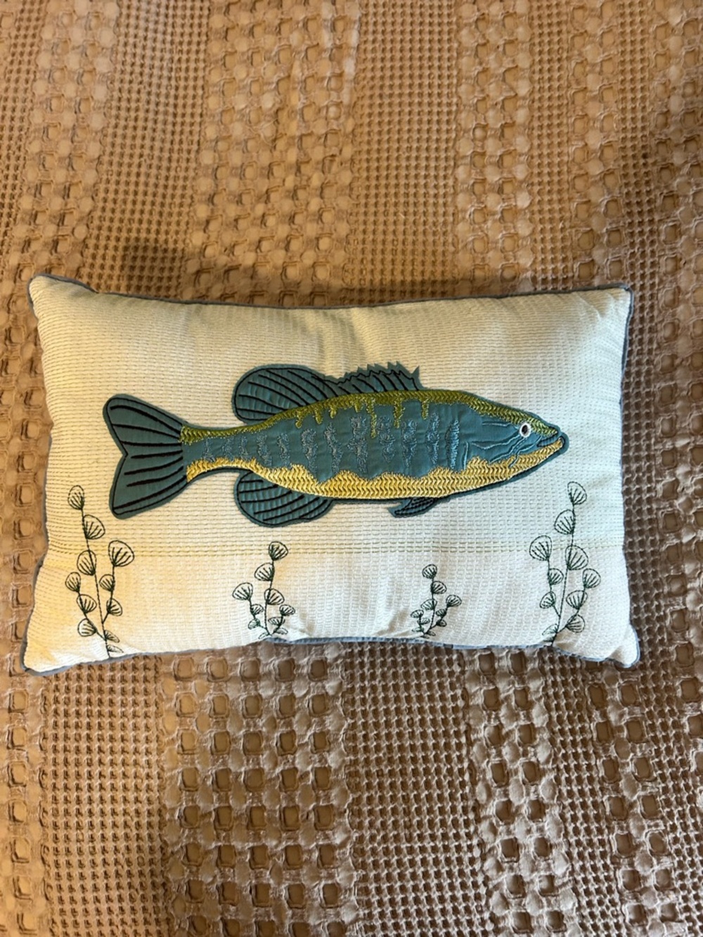 Decorative Fish Pillow - Blue and Yellow Accent for Pet Fish Lovers